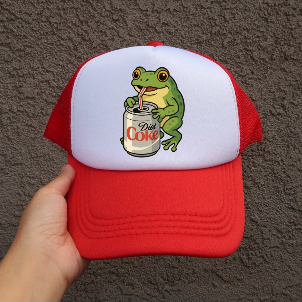 Diet Coke Frog Trucker Hat